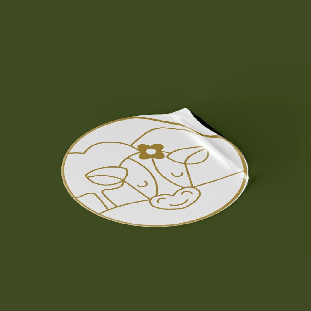 Simbolo del logo dell'azienda agricola La Borraccia su uno sticker