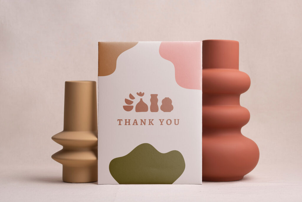 mockup thank you card con logo made by isla