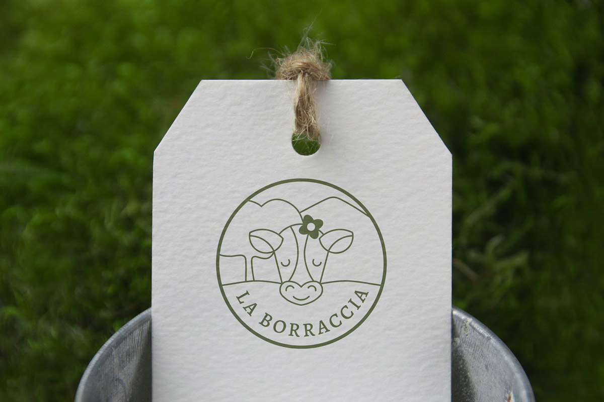 Mockup tag con il logo La Borraccia azienda agricola